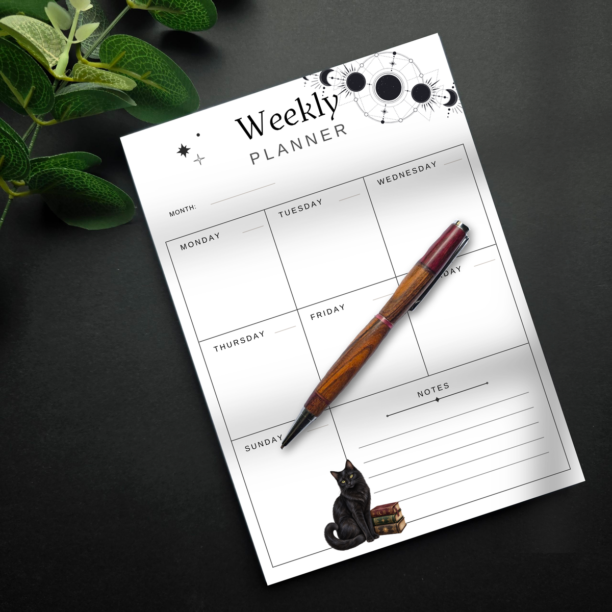 Weekly Planner Cat A5 Notepad