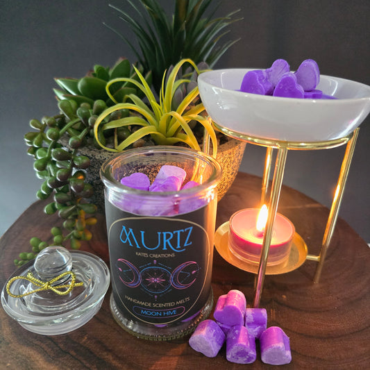 Purple Soy Wax Heart Melt Jars