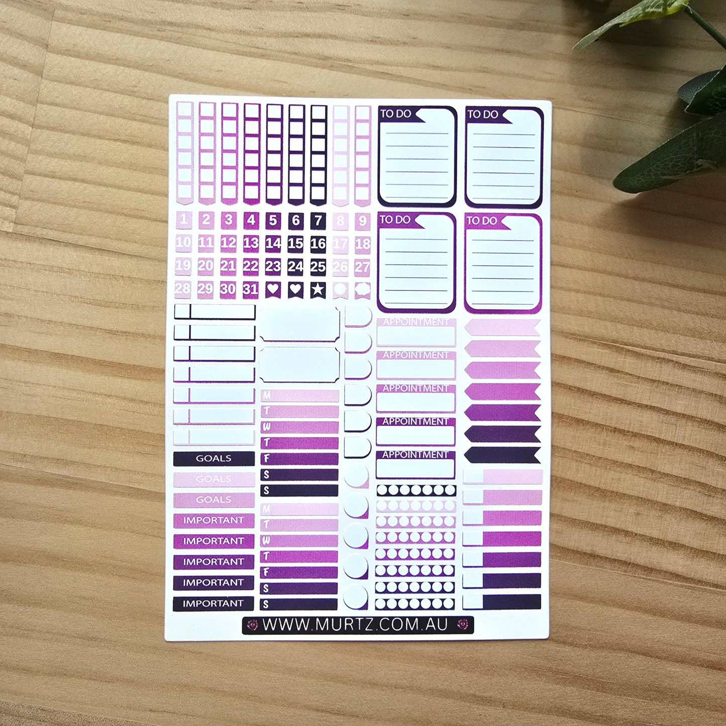 Grape A6 Journal & Planner Stickers