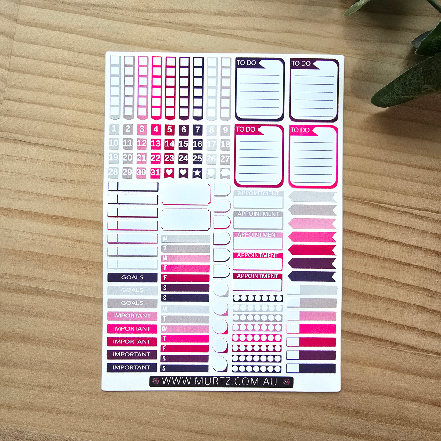 Berry A6 Journal & Planner Stickers