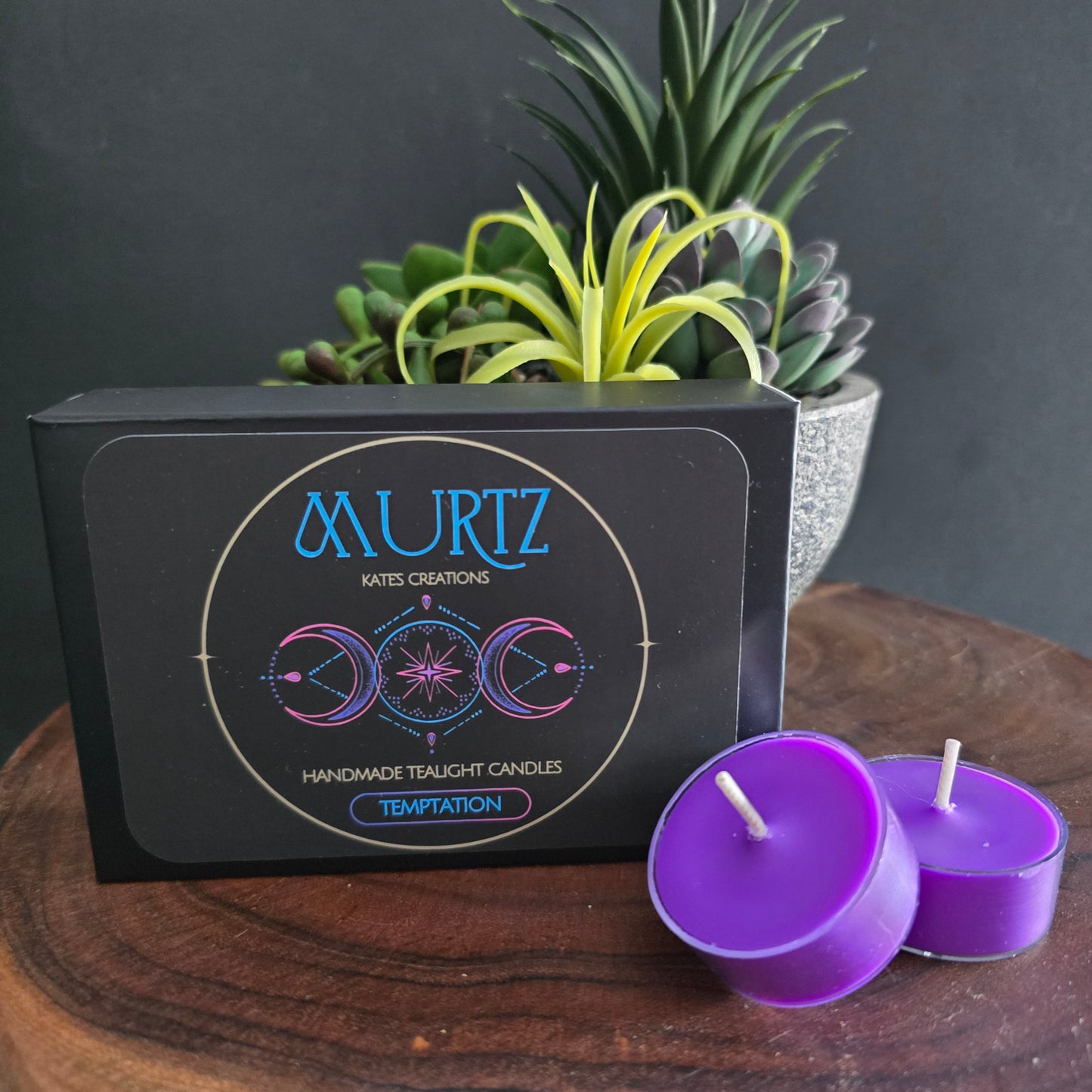 Temptation Purple Soy Tealight Candles – 6 Pack