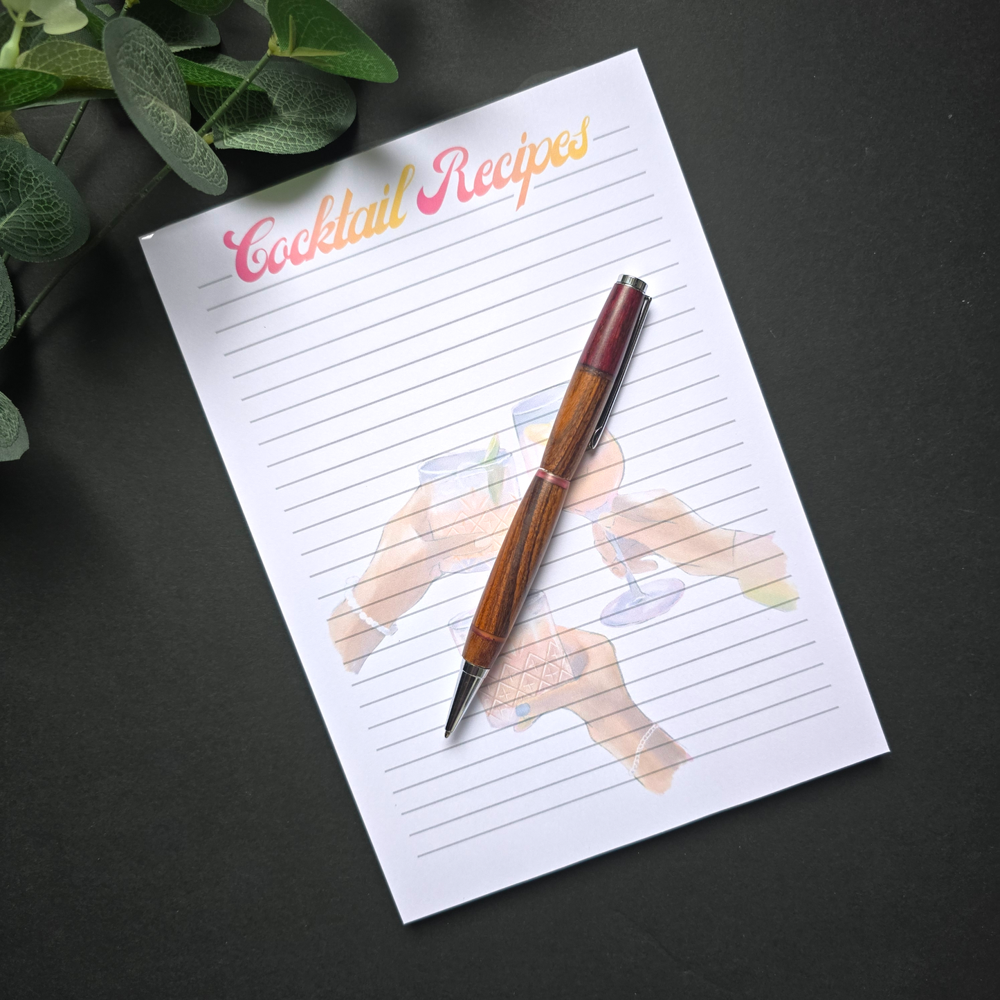 Cocktail Recipes A5 Notepad