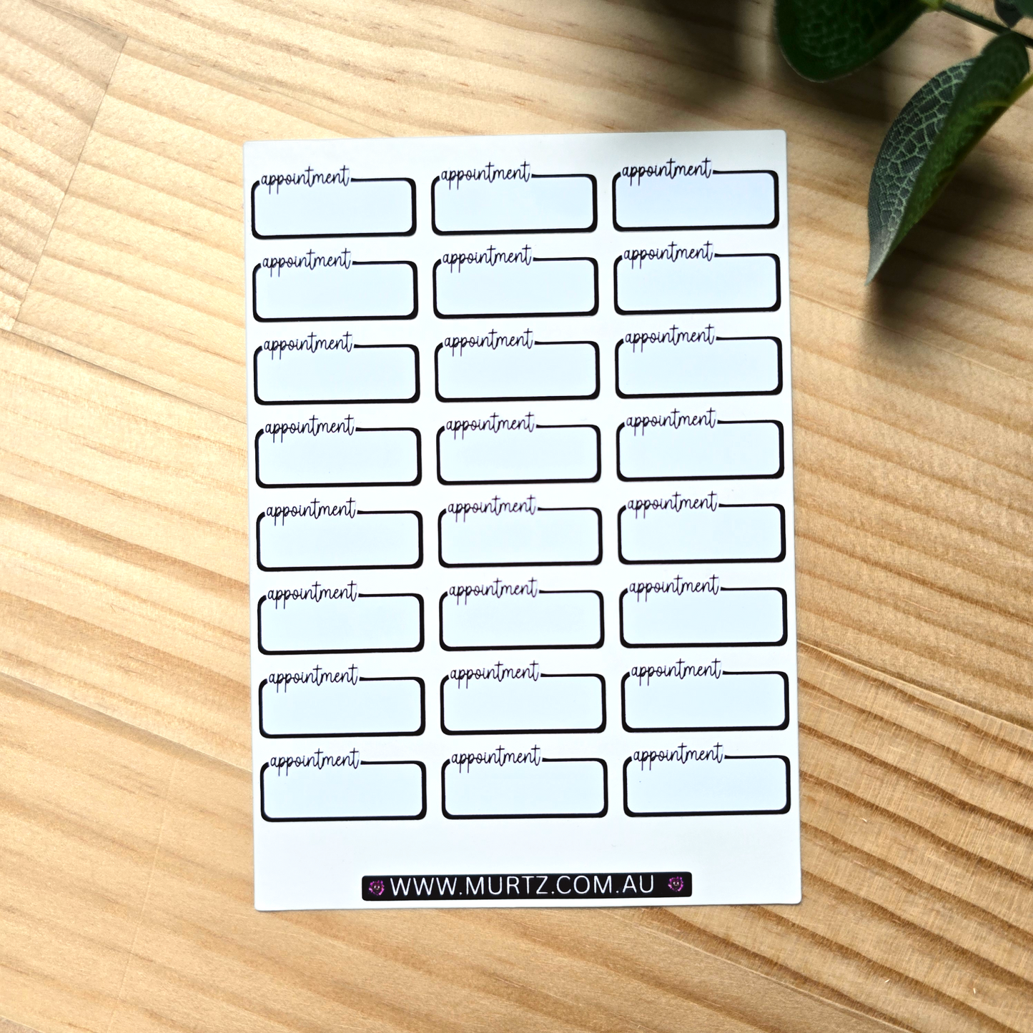 Appointment A6 Journal & Planner Stickers