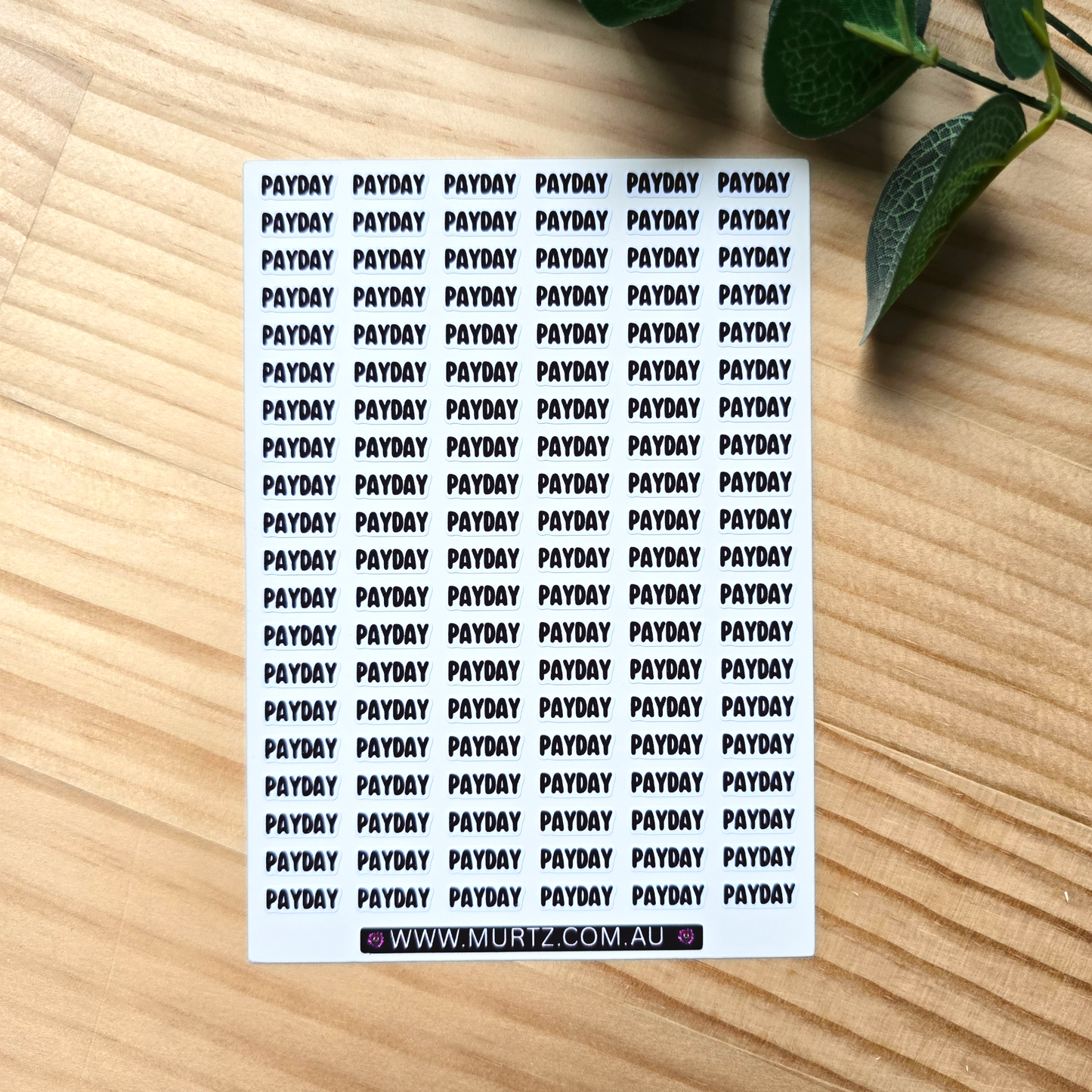 Payday A6 Journal & Planner Stickers