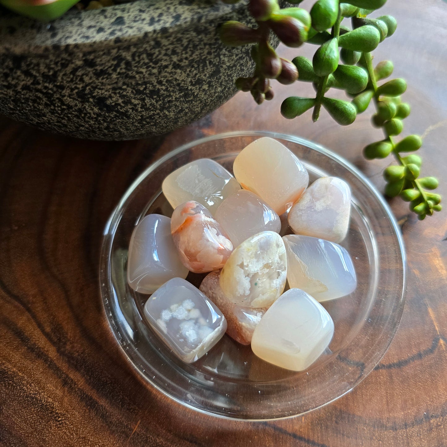 Flower Agate Tumble Stone