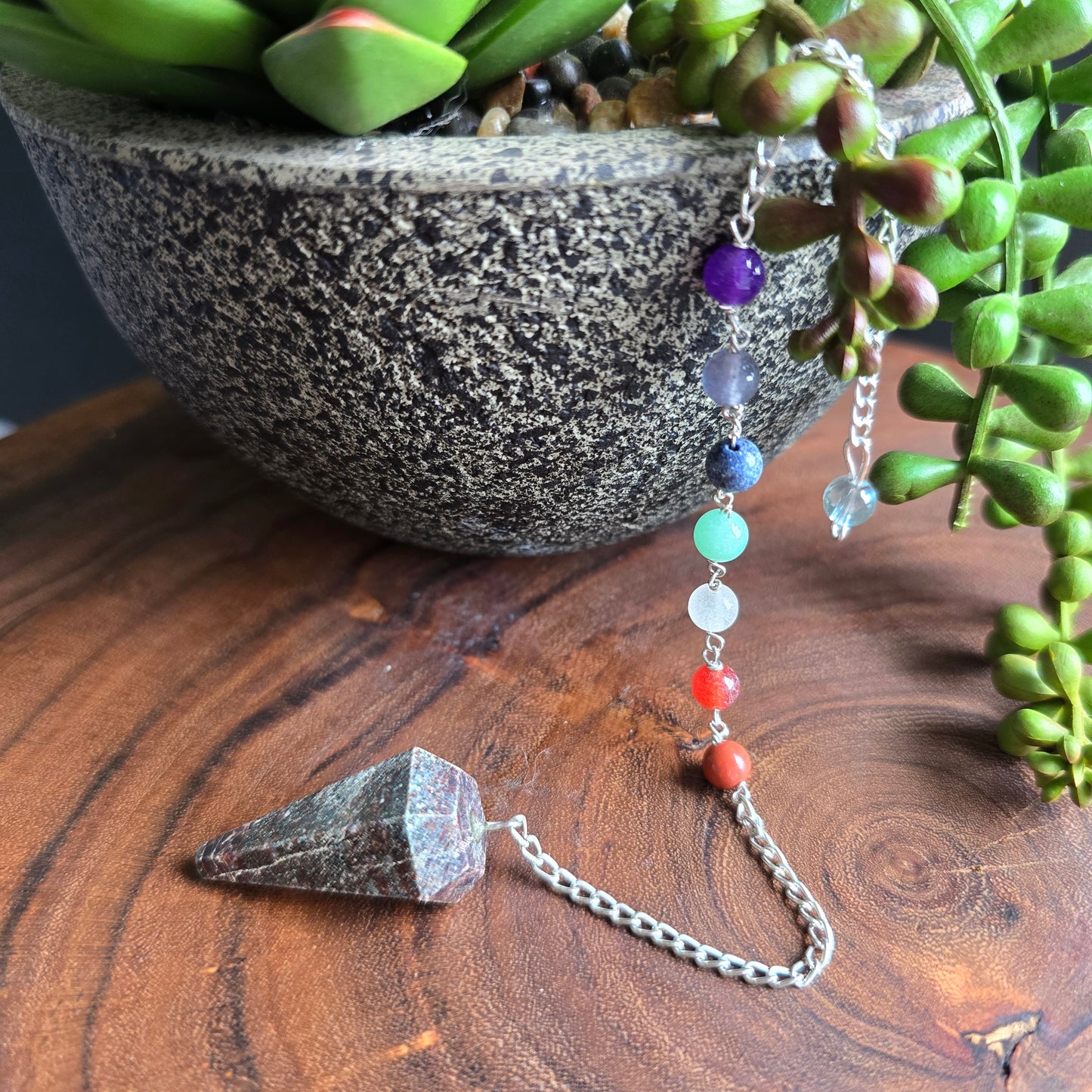 Almandine Garnet Chakra Pendulum