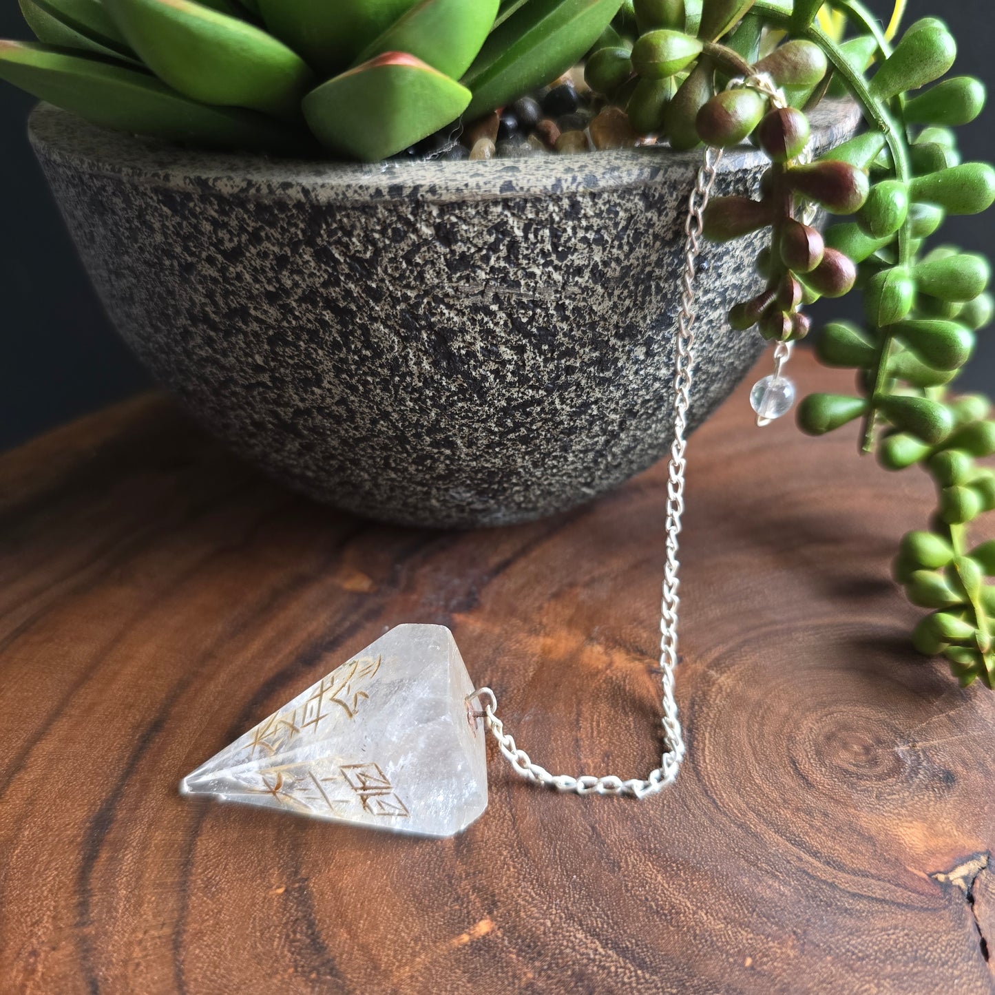 Clear Quartz Reiki Pendulum