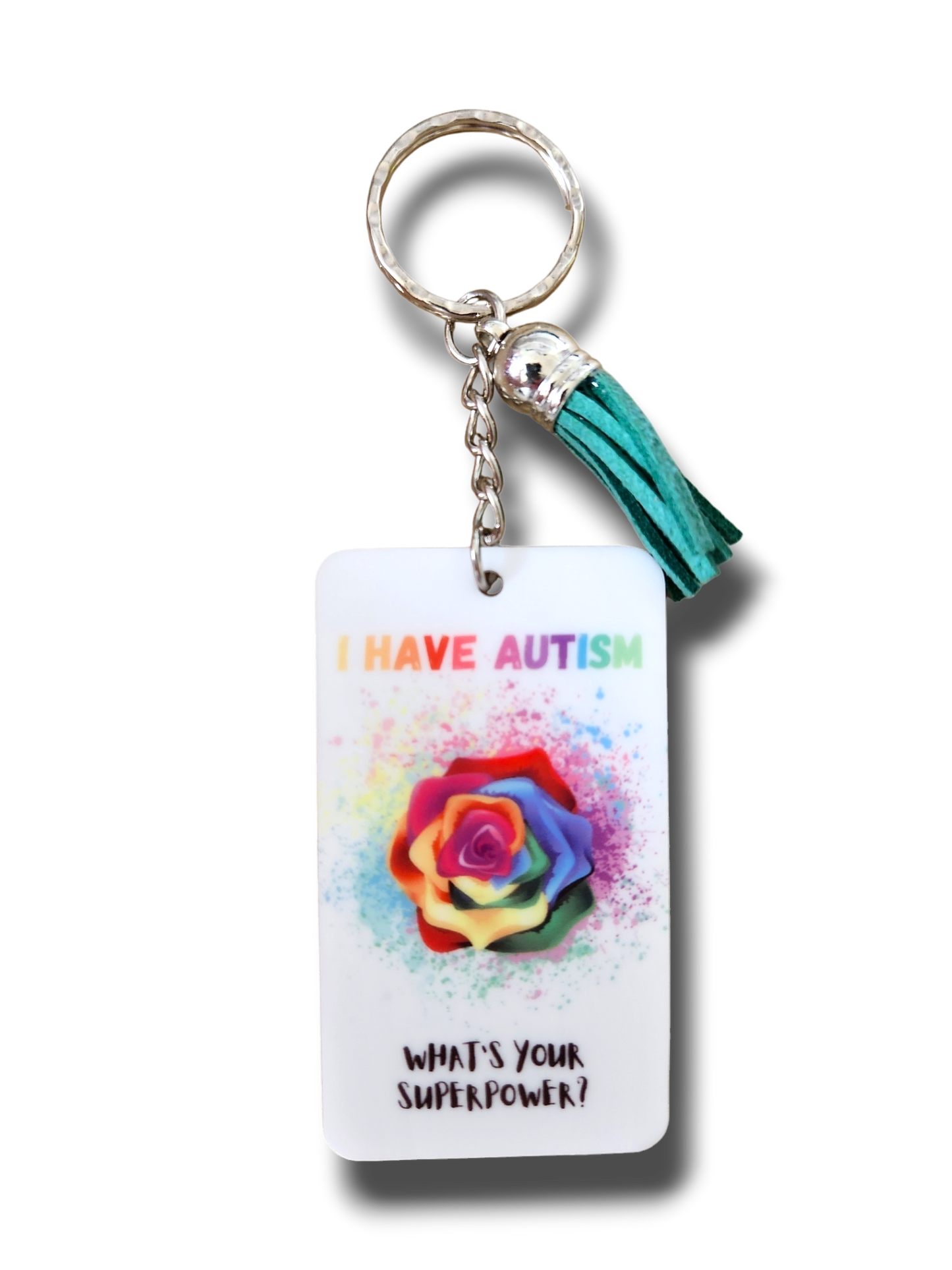 Autism Rose Keyring