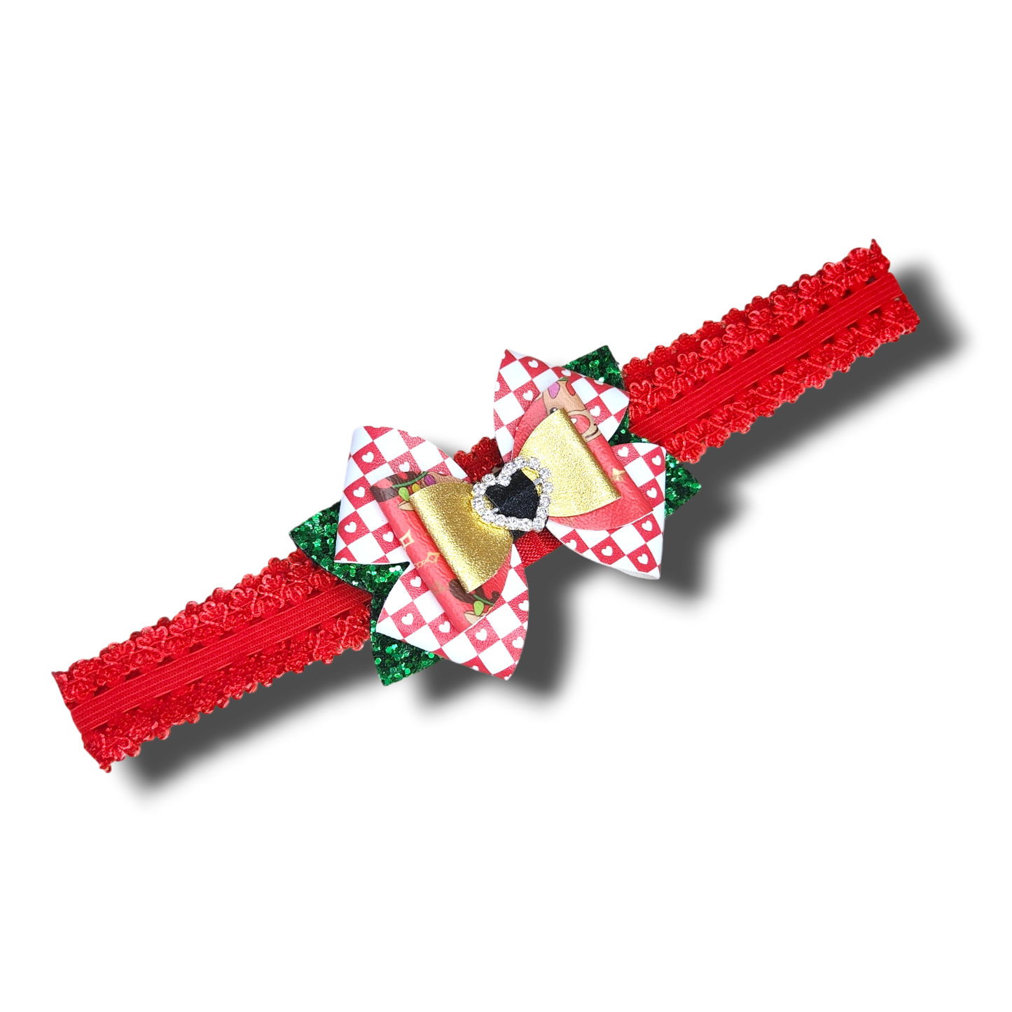 Xmas Hearts Interchangeable Headband