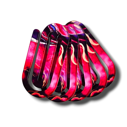 Pink Marble Jumbo Paperclip Bookmark