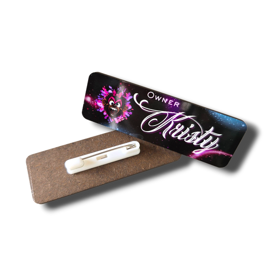 Custom MDF Business Name Tags