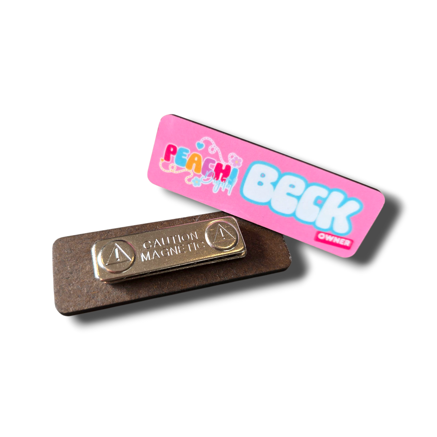 Custom MDF Business Name Tags