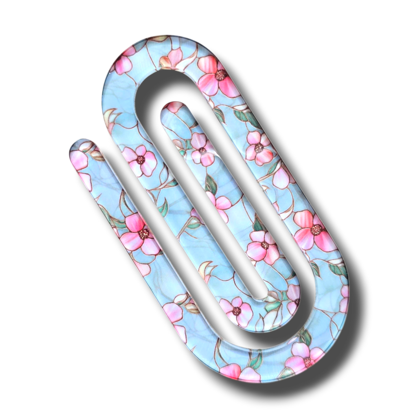 Mint Petals Jumbo Paperclip Bookmark
