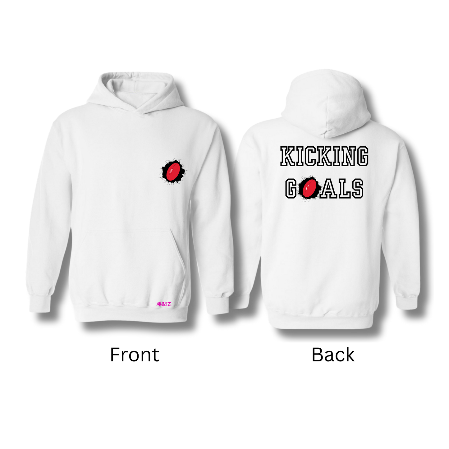 Kicking Goals Footy Hoodie (Variations)