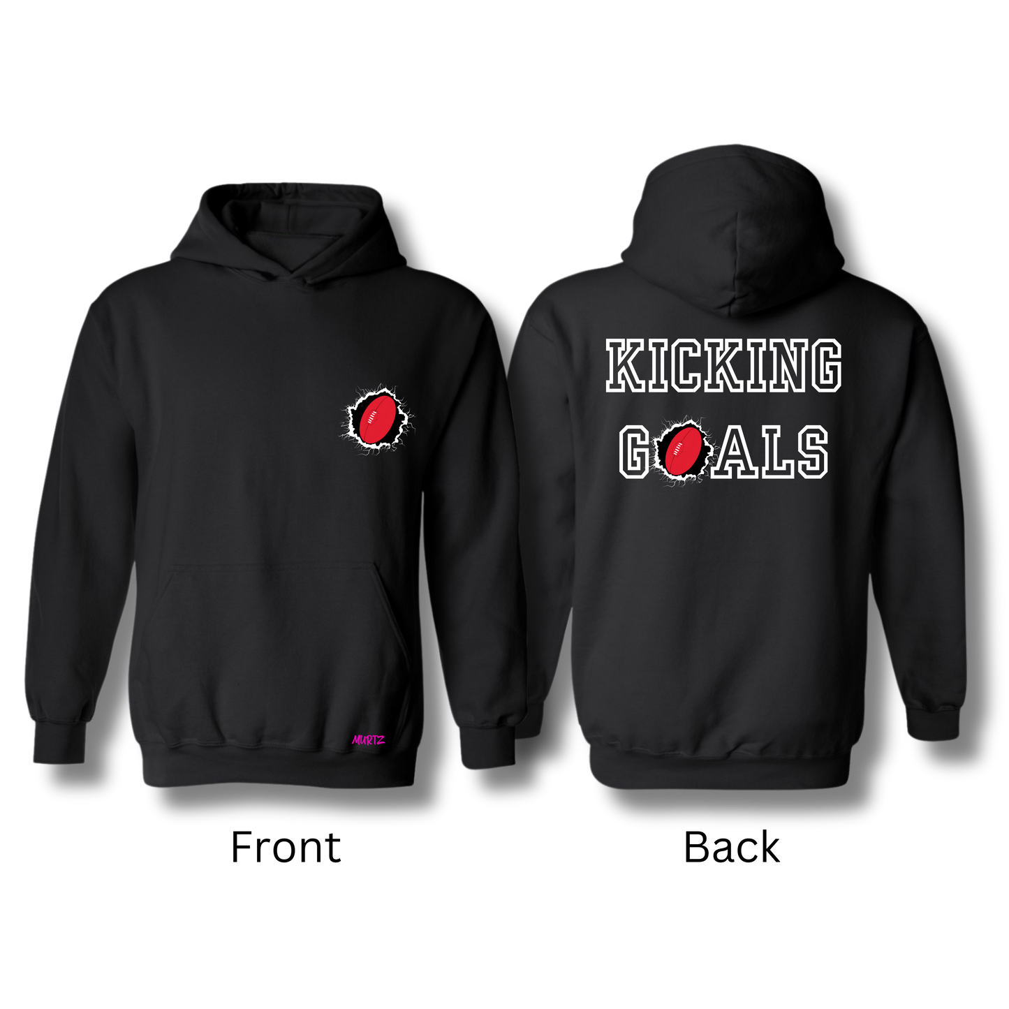 Kicking Goals Footy Hoodie (Variations)