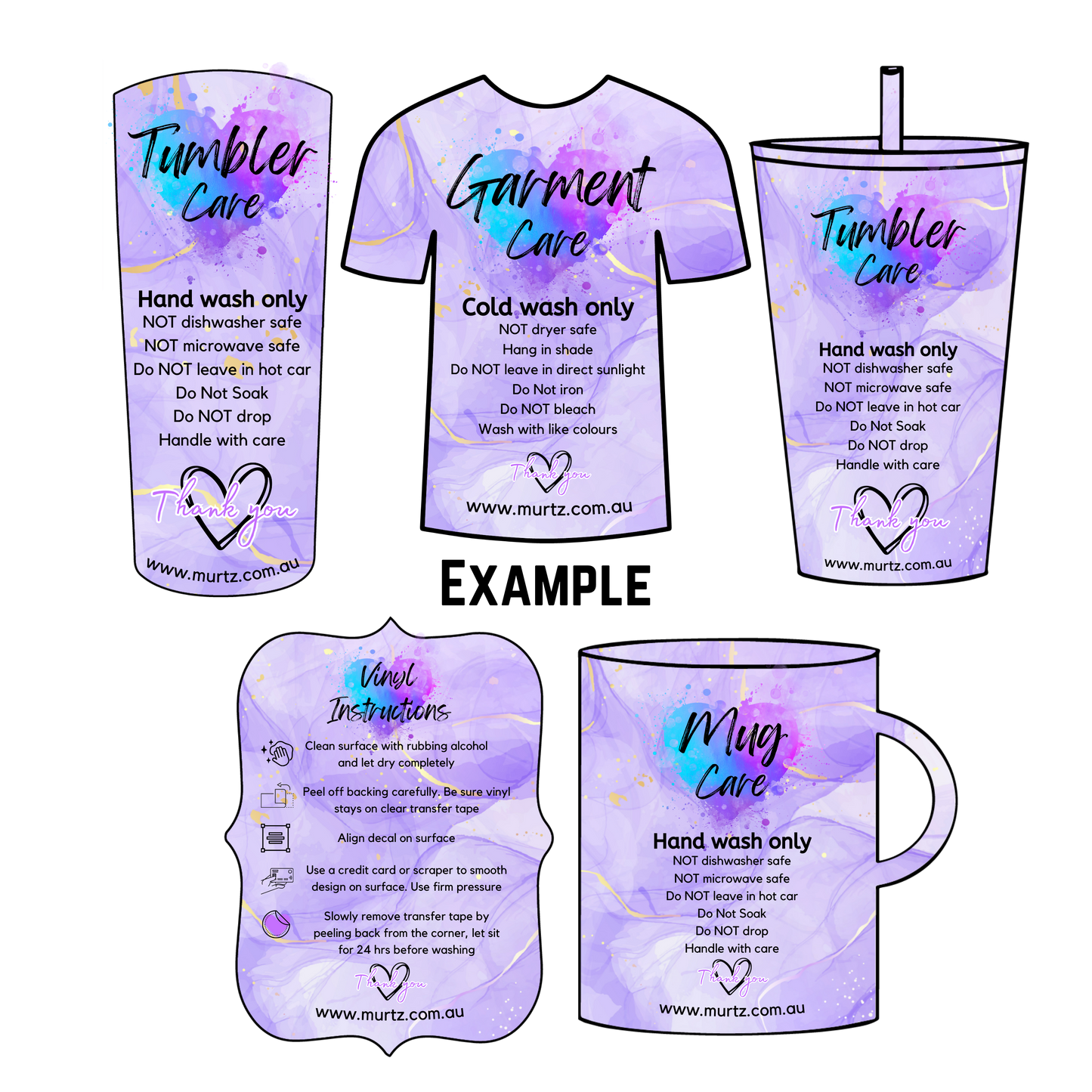 Custom Matte 350gsm Care Cards