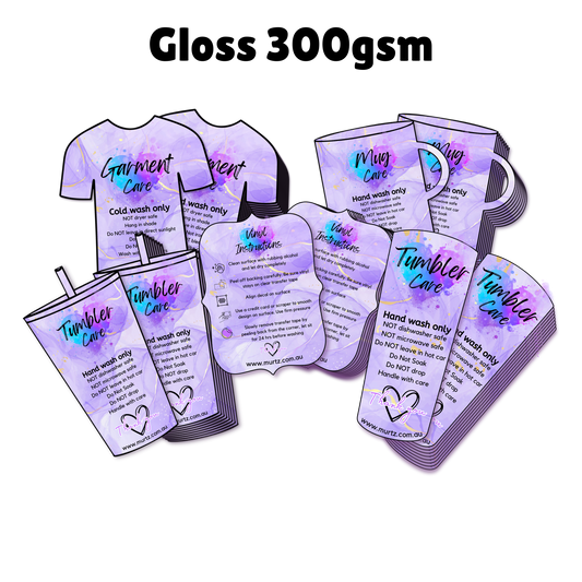 Custom Gloss 300gsm Care Cards