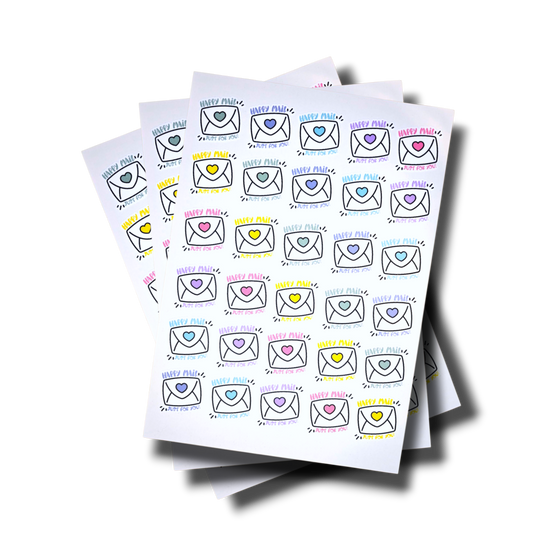 Happy Mail Business Sticker Sheet