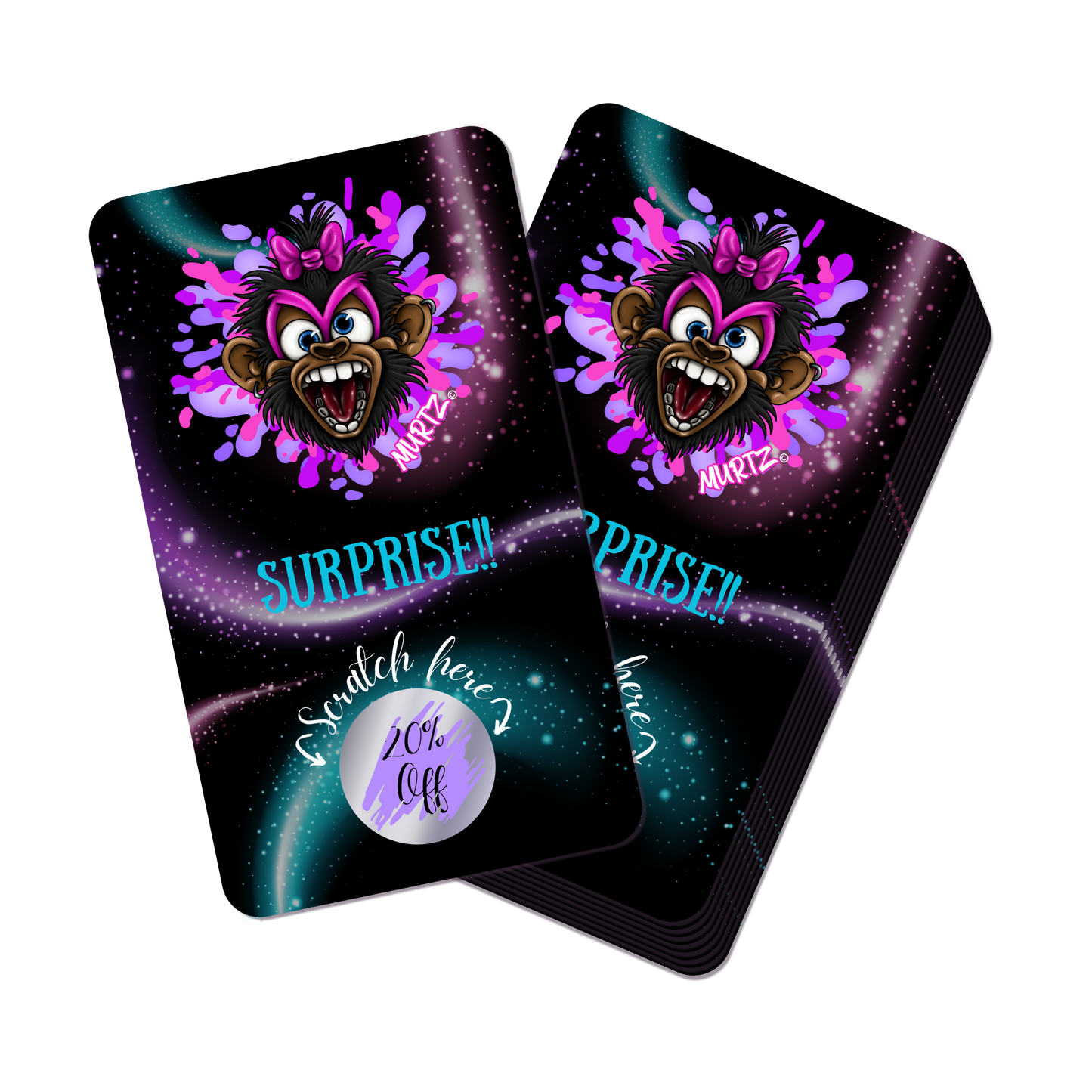 Custom Matte 350gsm Scratch Reward Cards