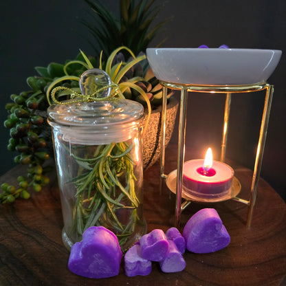 Purple Soy Wax Heart Melt Jars