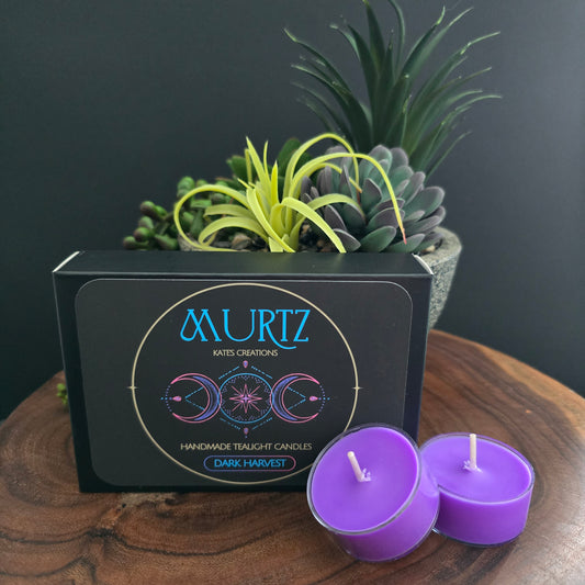 Dark Harvest Purple Soy Tealight Candles – 6 Pack