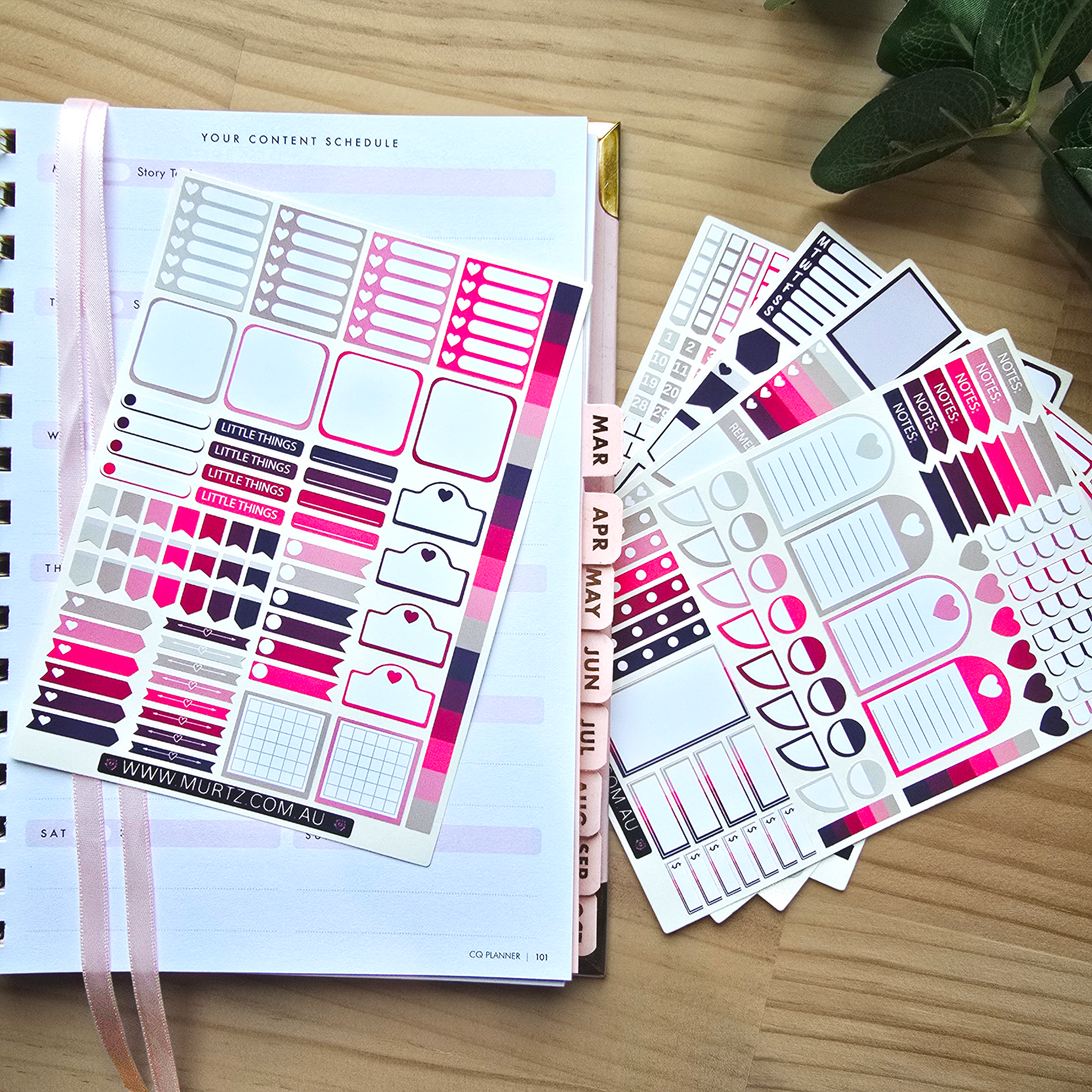 Berry A6 Journal & Planner Stickers