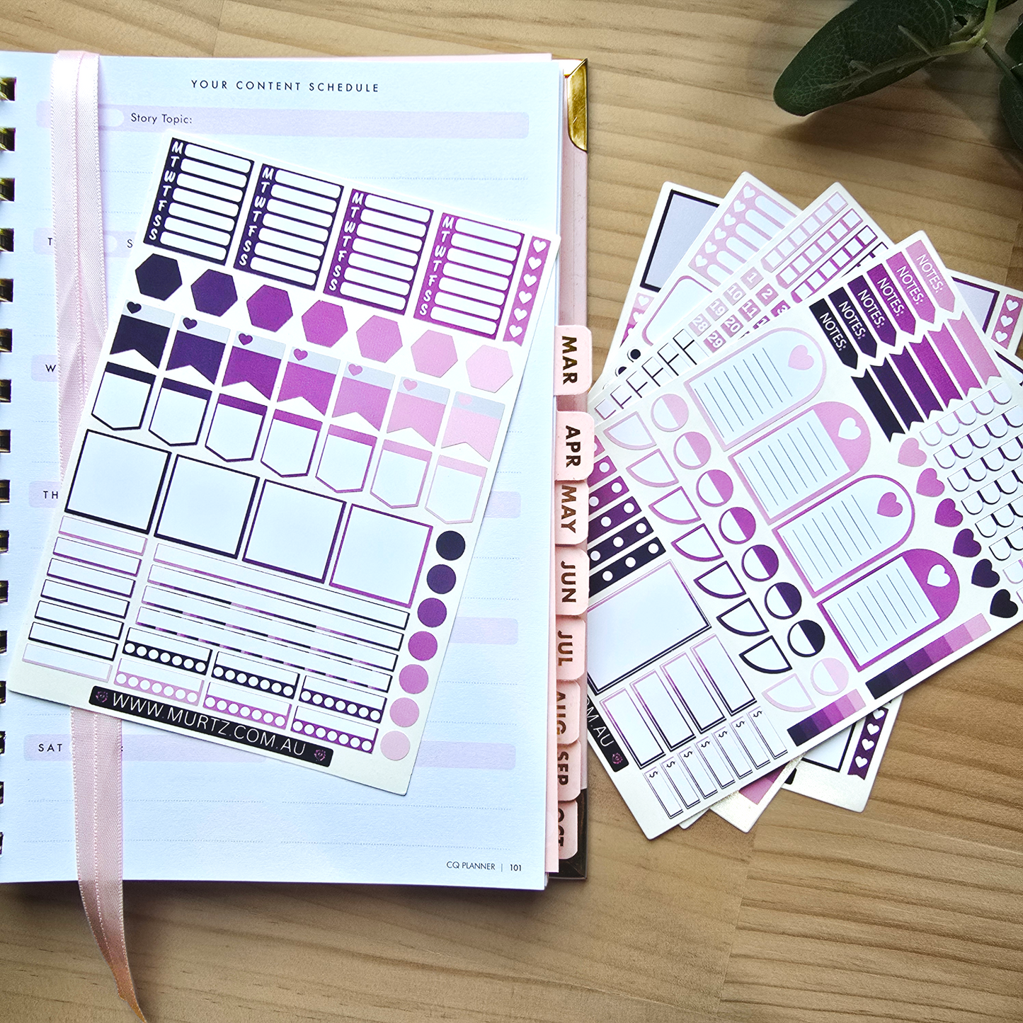 Grape A6 Journal & Planner Stickers