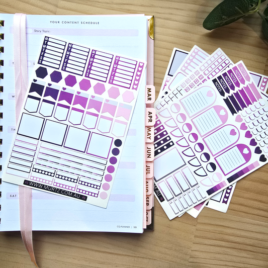 Grape A6 Journal & Planner Stickers