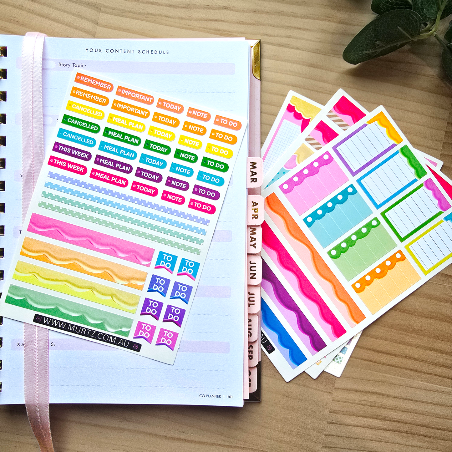 Bubblegum A6 Journal & Planner Stickers