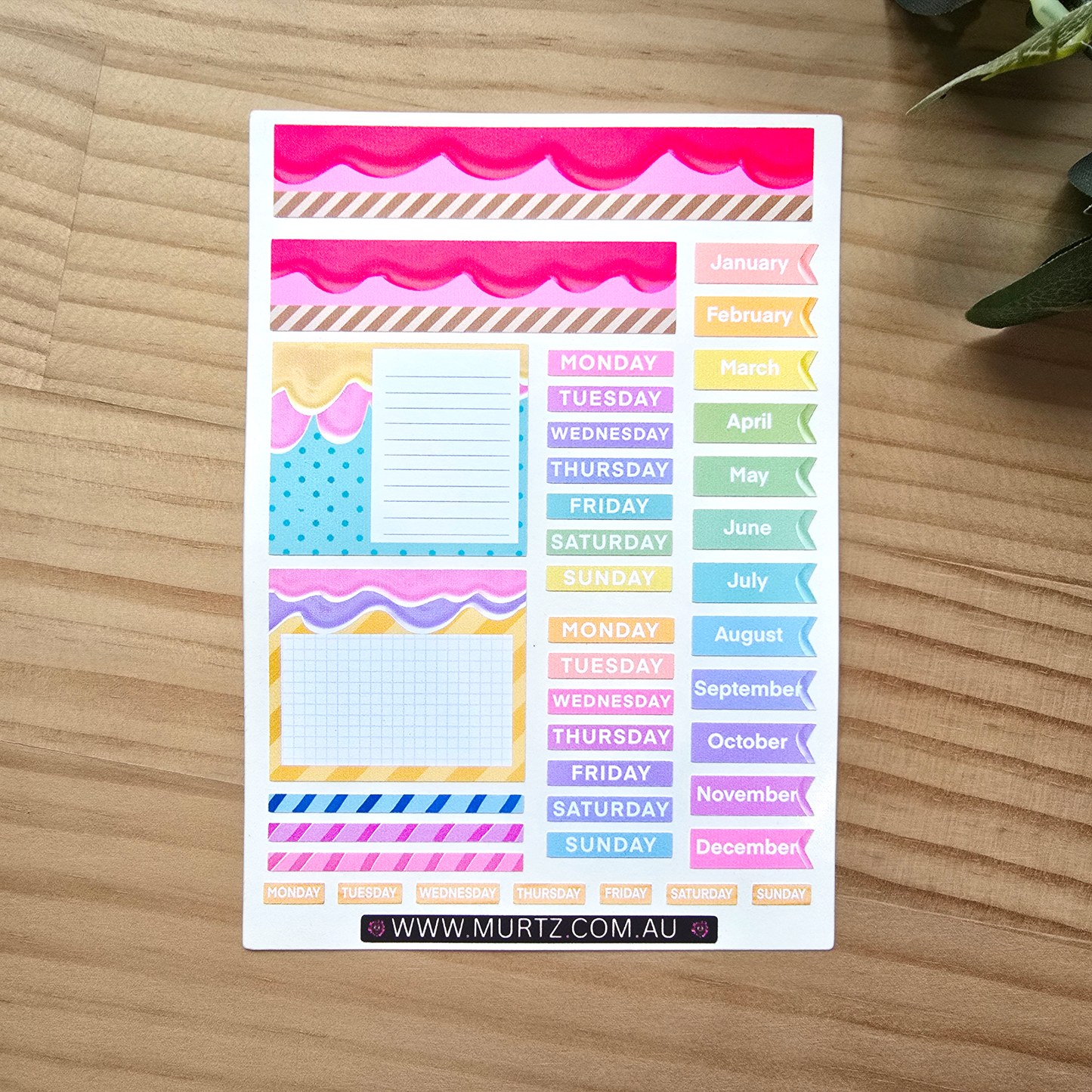 Bubblegum A6 Journal & Planner Stickers