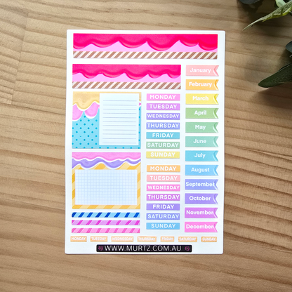 Bubblegum A6 Journal & Planner Stickers