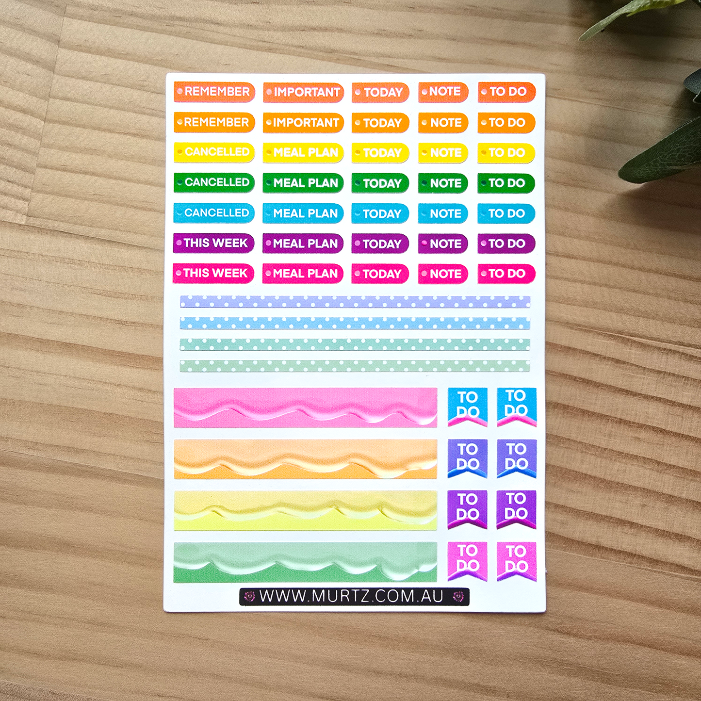Bubblegum A6 Journal & Planner Stickers