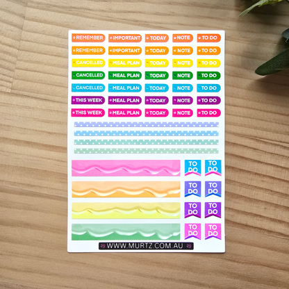 Bubblegum A6 Journal & Planner Stickers