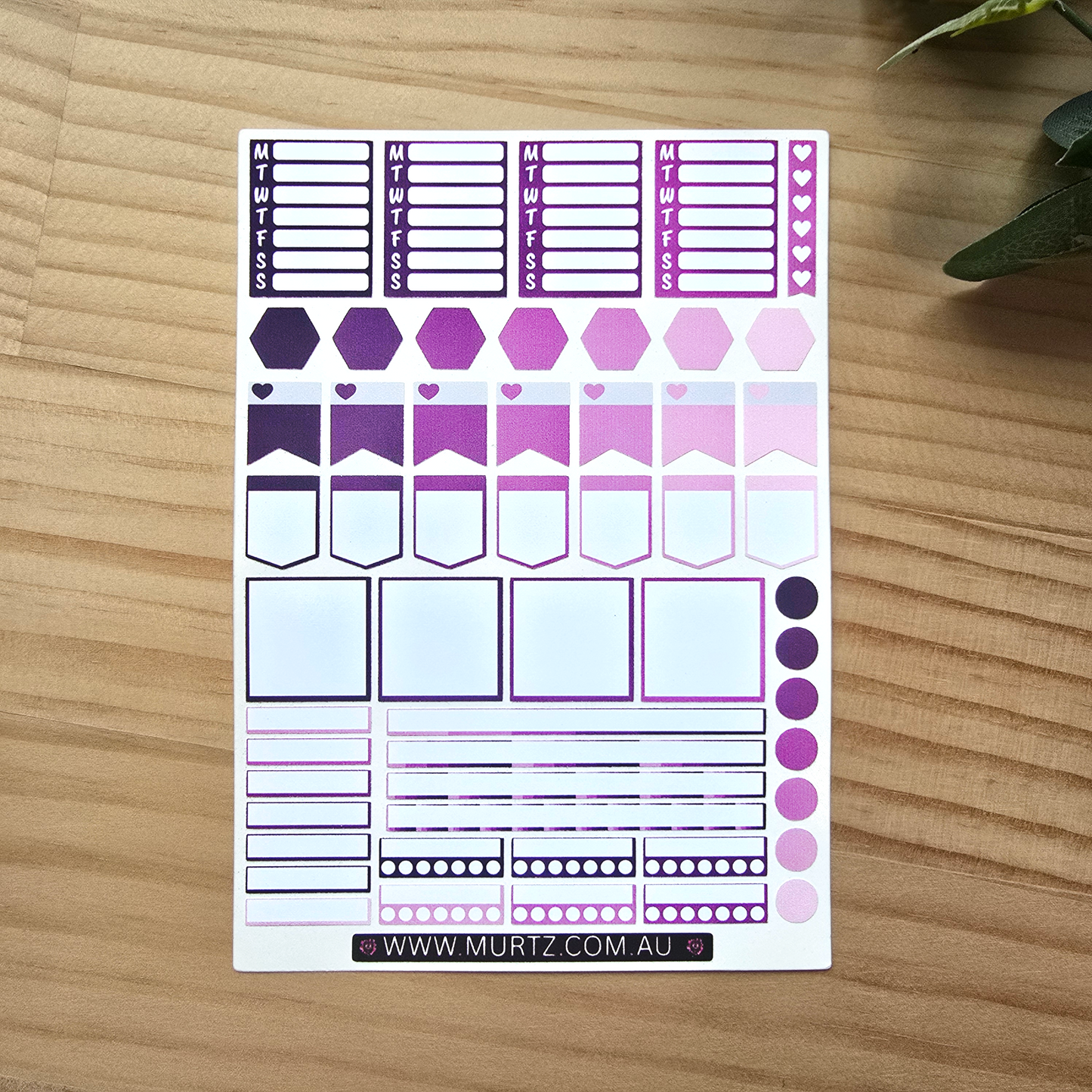 Grape A6 Journal & Planner Stickers