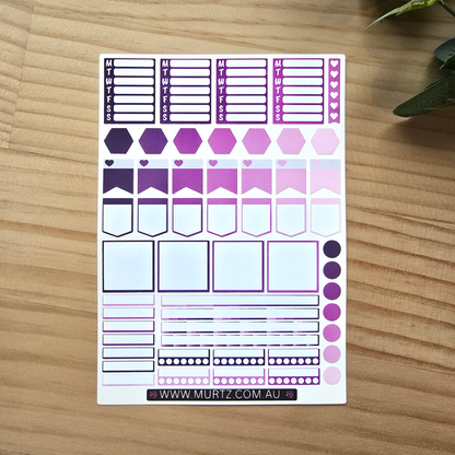 Grape A6 Journal & Planner Stickers