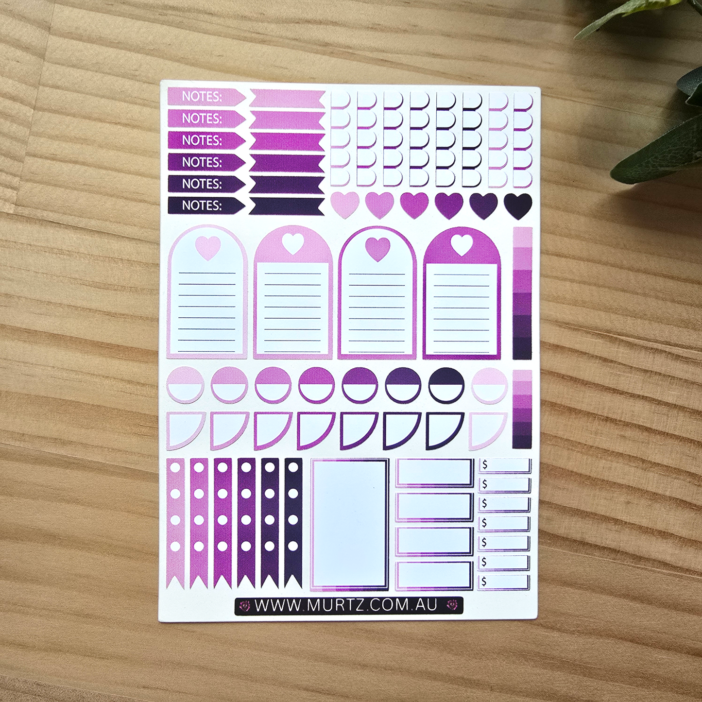 Grape A6 Journal & Planner Stickers