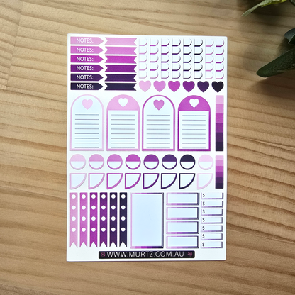 Grape A6 Journal & Planner Stickers