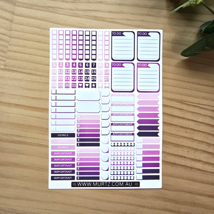 Grape A6 Journal & Planner Stickers