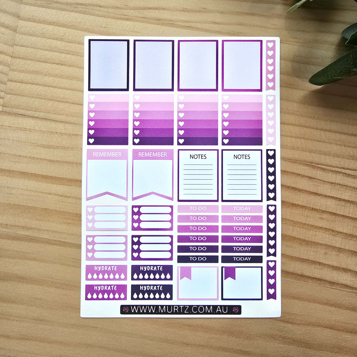 Grape A6 Journal & Planner Stickers