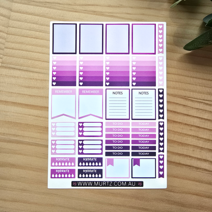 Grape A6 Journal & Planner Stickers
