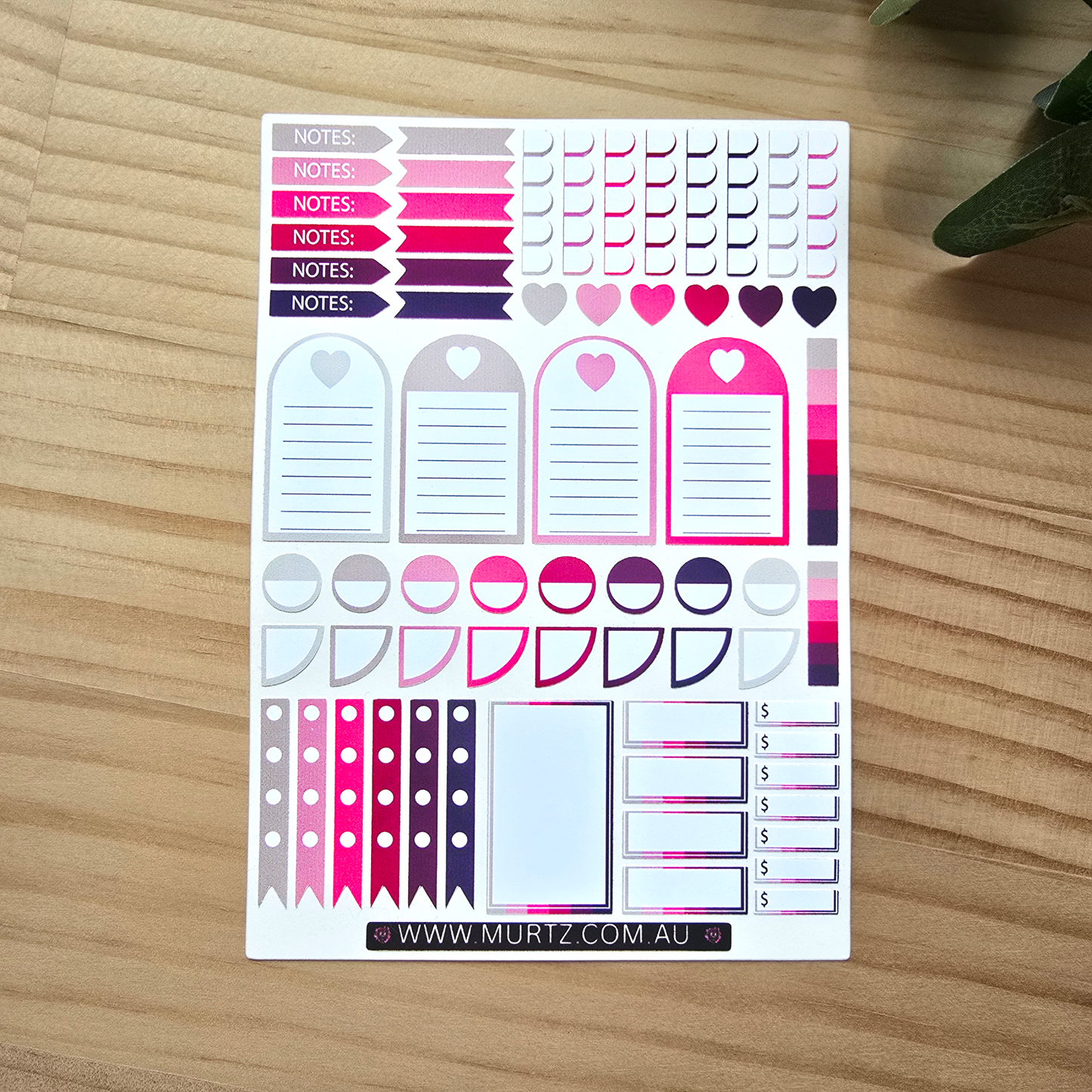 Berry A6 Journal & Planner Stickers