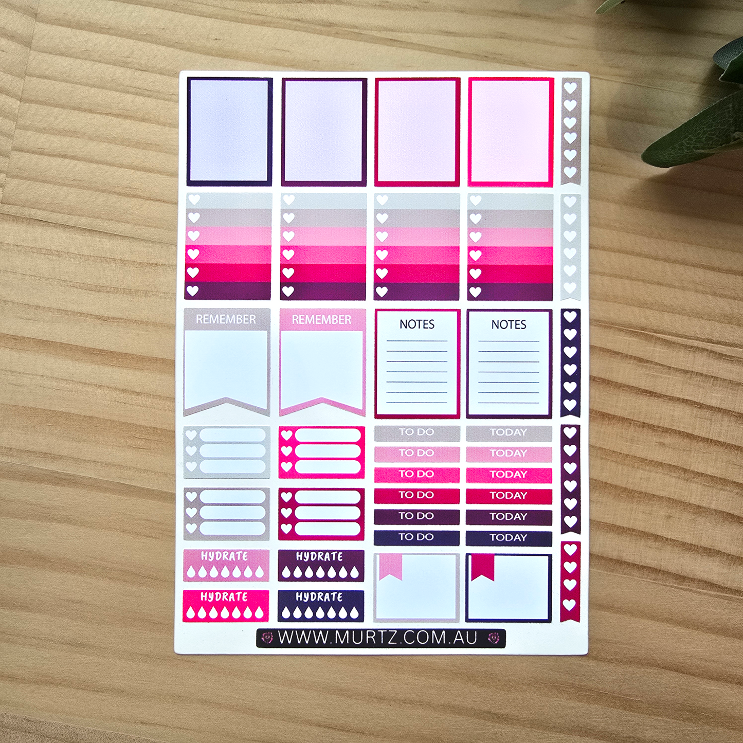 Berry A6 Journal & Planner Stickers