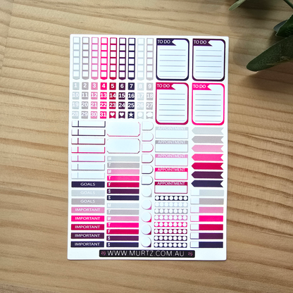 Berry A6 Journal & Planner Stickers