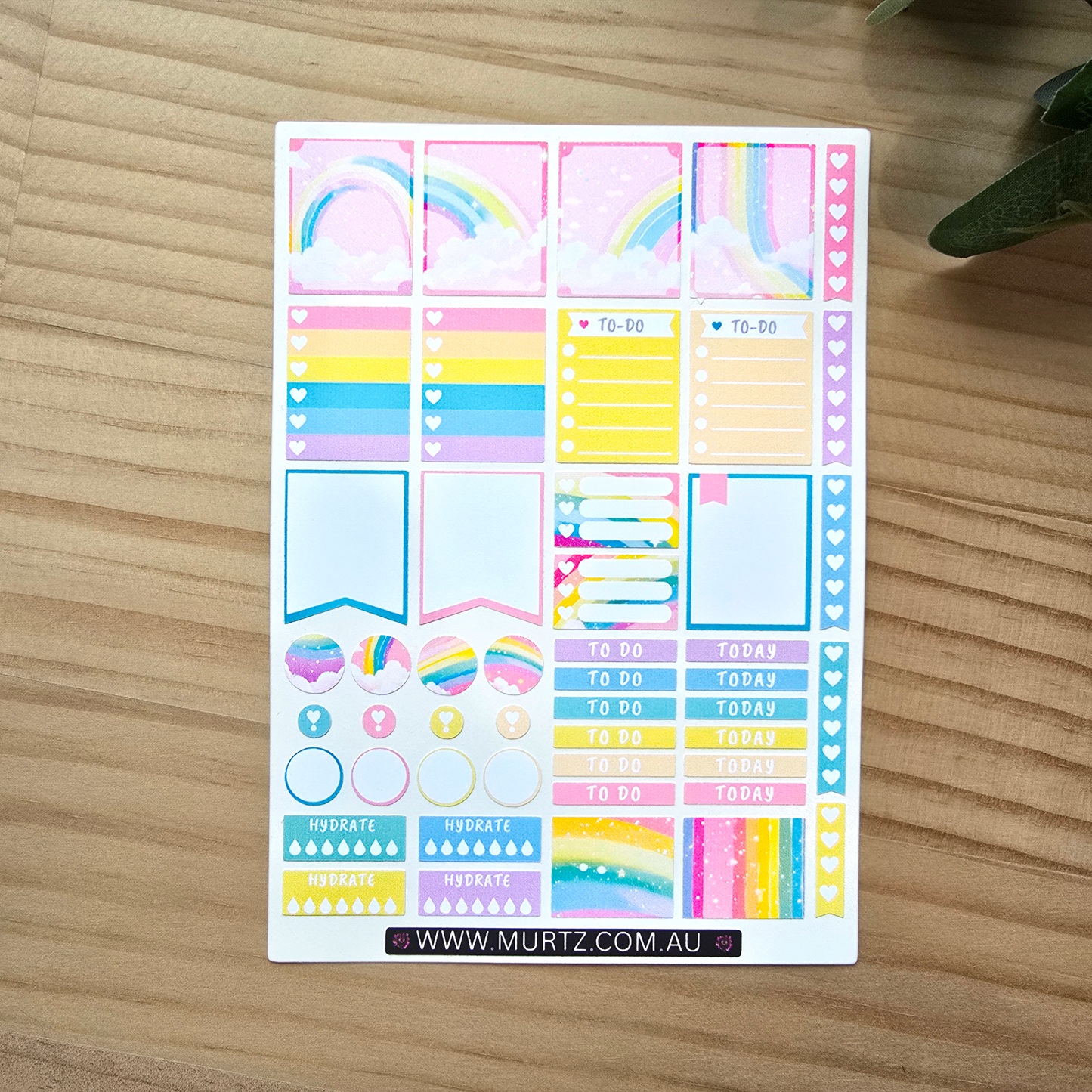 Rainbow A6 Journal & Planner Stickers