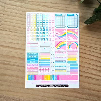Rainbow A6 Journal & Planner Stickers