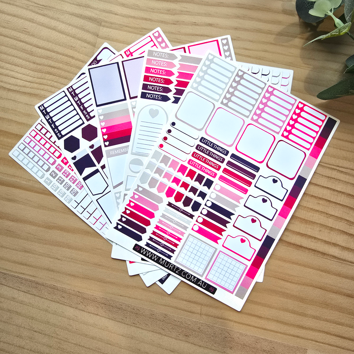 Berry A6 Journal & Planner Stickers