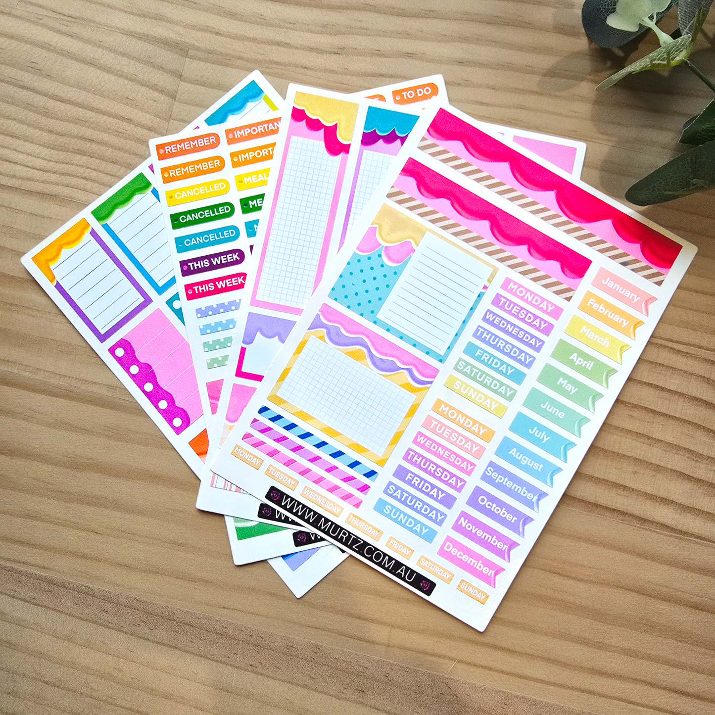 Bubblegum A6 Journal & Planner Stickers
