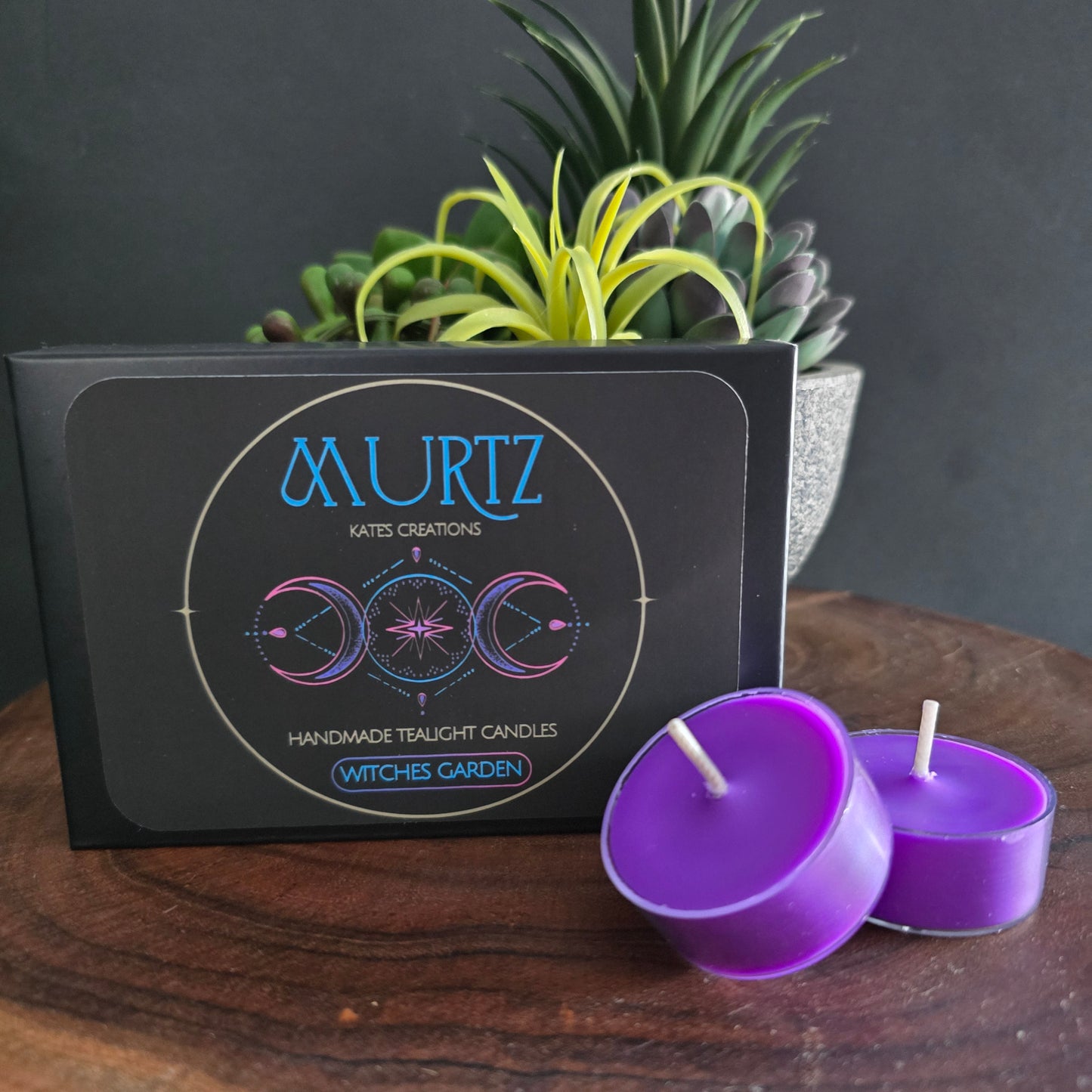 Witches Garden Purple Soy Tealight Candles – 6 Pack