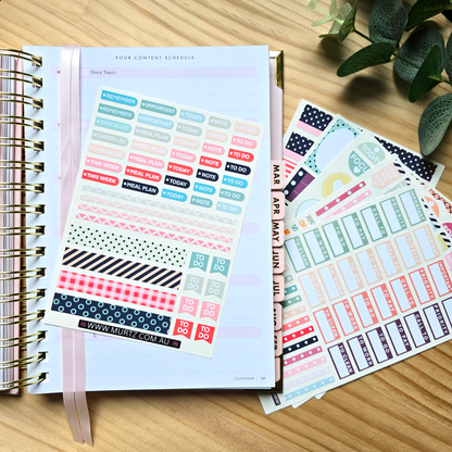 Retro A6 Journal & Planner Stickers
