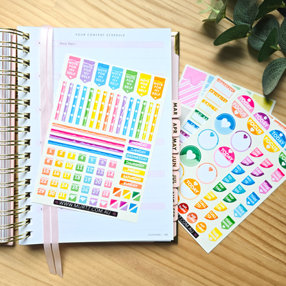 Rainbow Jelly A6 Journal & Planner Stickers